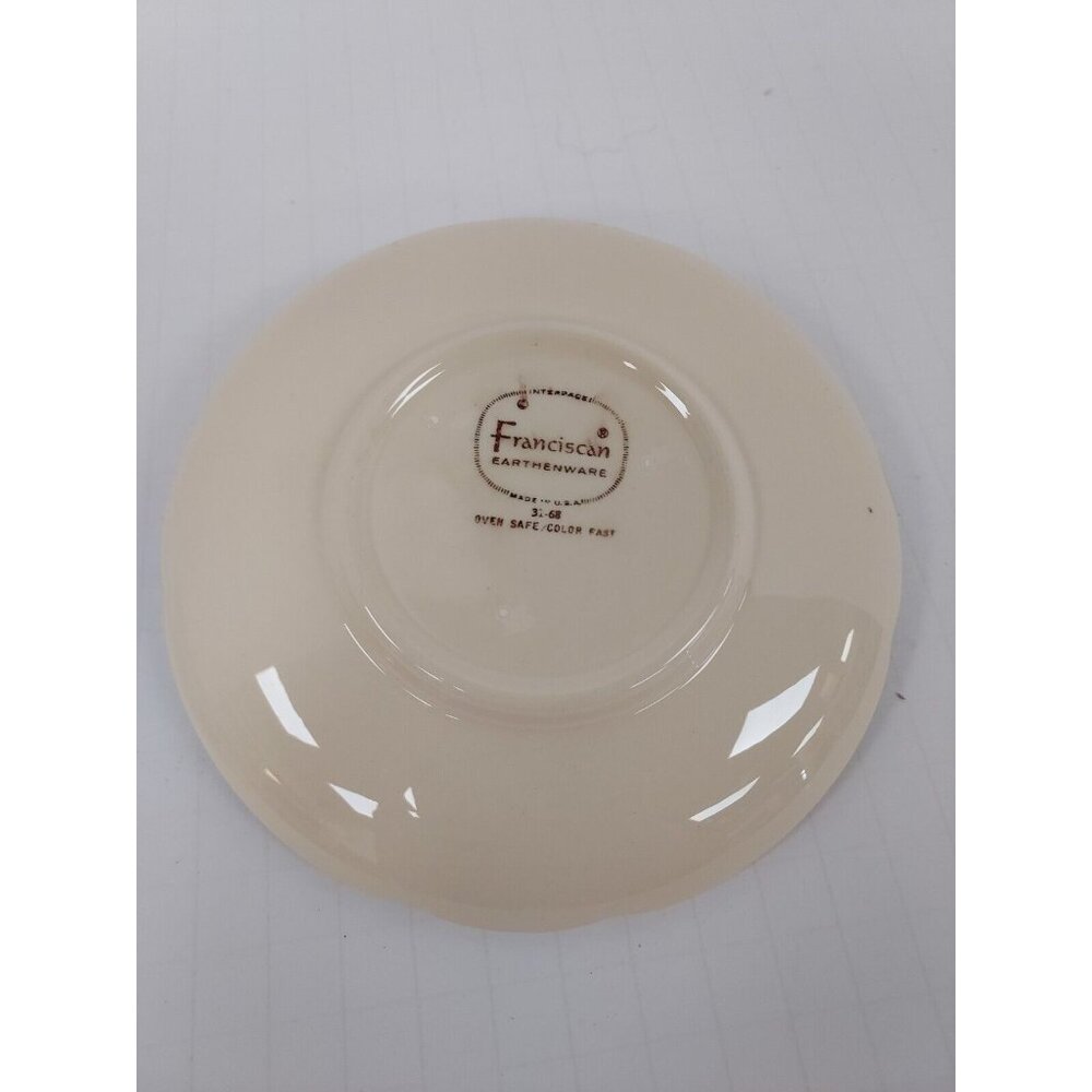 Franciscan Dinnerware Desert Rose Saucers Vtg Brown, Black & No Makers Marks Vtg - Picture 2 of 2